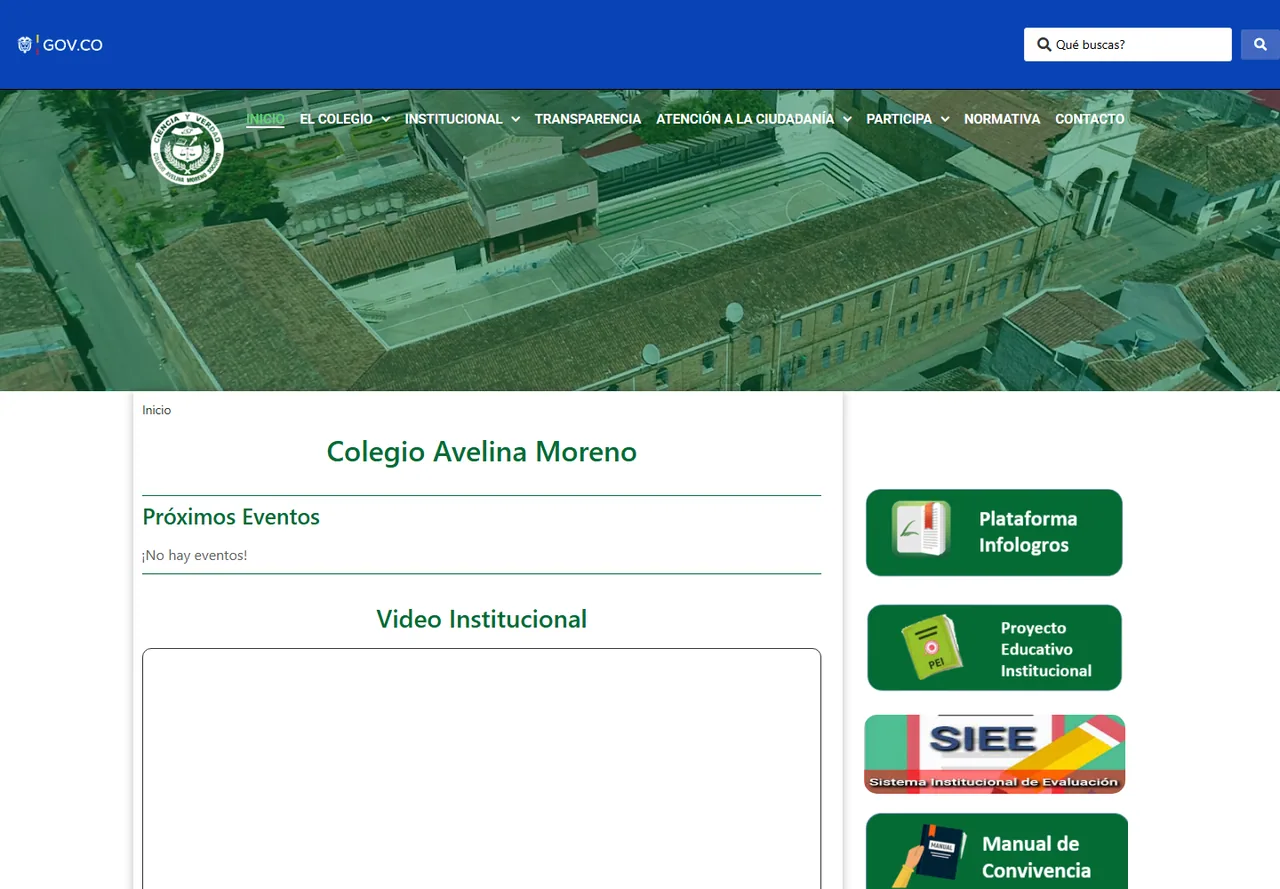 Vista del proyecto Colegio Avelina Moreno